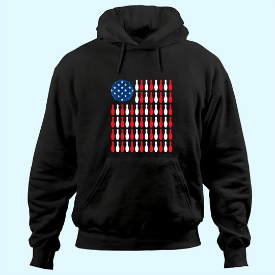 American Flag - Patriotic Bowler & Bowling Hoodie
