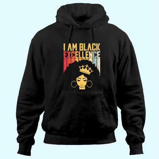 Discover Retro Vintage Black Excellence African Pride History Month Hoodie