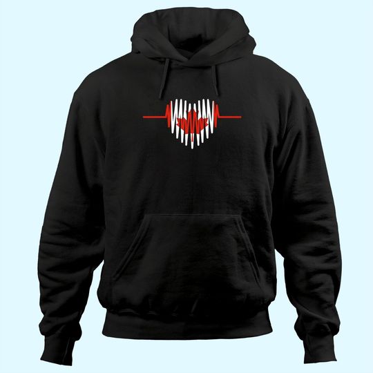 Discover Happy Canada Day Hoodie Canadian Heart Beat Rate Nurse Hoodie