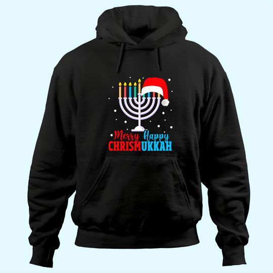 Hanukkah Christmas Merry Happy Chrismukkah Jewish Hoodie