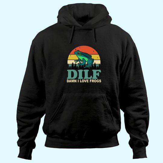 Discover I Love Frog Saying Amphibian Lovers Hoodie