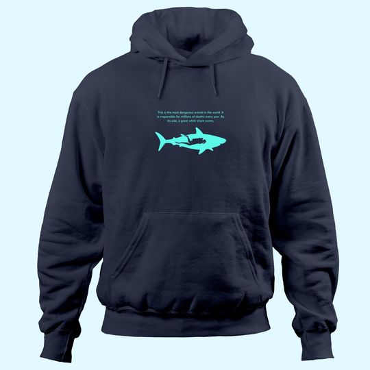 Discover Dangerous Animal Scuba Diver Great White Shark Hoodie