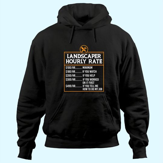 Discover Landscaping Hourly Rate For Landscaper Mower Hoodie