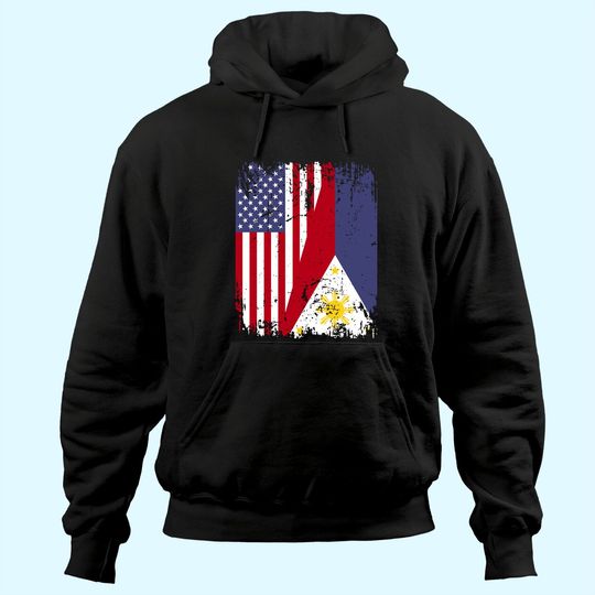 Discover Filipino Roots Half American Flag Usa Philippines FlagHoodie