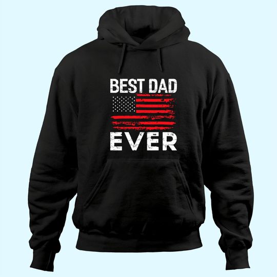 Best dad ever with US American Flag Hoodie