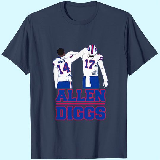 Stefon Diggs Josh Allen Back Pat Buffalo Football Fan T Shirt