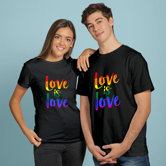 Love Is Love Women's T-shirt Gay Pride Shirts Slim Fit