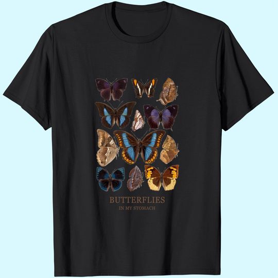 Meladyan Women&rsquo;s Butterfly Printed Graphic Loose Tee Short Sleeve Round Neck Loose Tshirt Tops