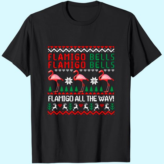 Flamingle Bells Christmas T-Shirt