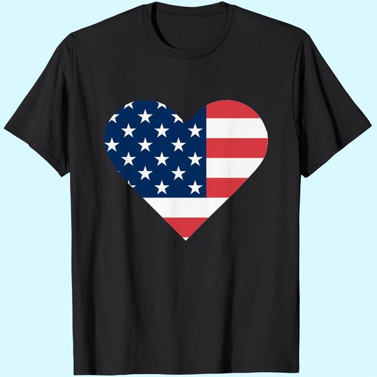 Discover Womens American Flag T-Shirt 4th of July Patriotic Shirts Independence Day Stars Stripes Print Tee Tops