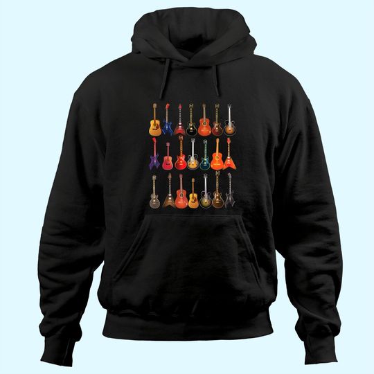 Discover Cute Guitar Rock N Roll Musical Instruments Hoodie