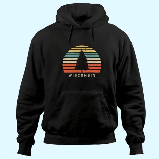 Discover Retro Sunset Wisconsin Hoodie