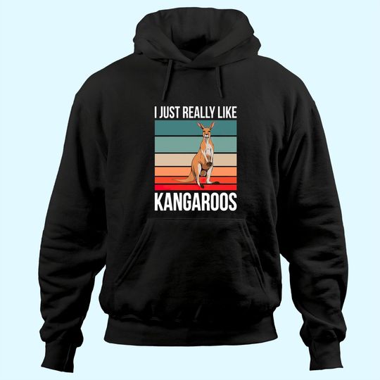 Discover I just really like Kangaroos Retro Roo Wallaby Hoodie
