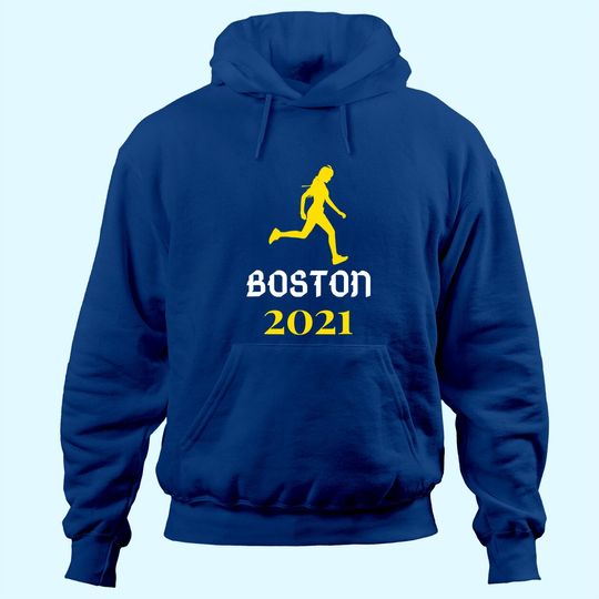 Discover Boston 2021 Running Marathon Training In Progress Runner Hoodie