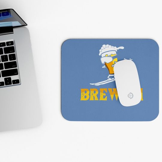 Brewski Skiing Beer Mouse Pad