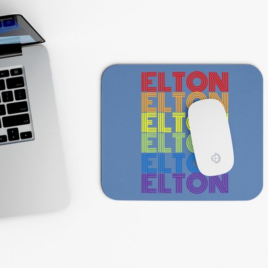 Retro Style Elton Rainbow Mouse Pad