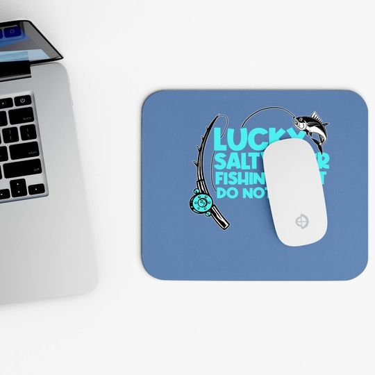 Lucky Saltwater Fishing Design Angler And Fisherman Mouse Pad