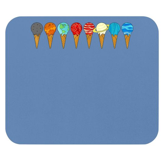 Solar System Ice Cream Planets Mouse Pad