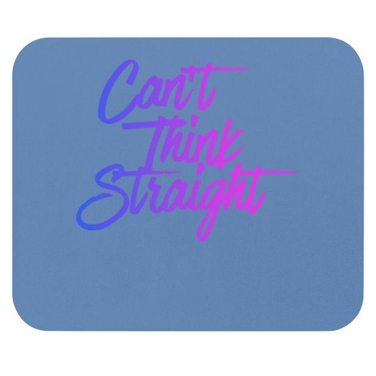 Can't Think Straight Funny Bisexual Bi Pride Flag Mouse Pad