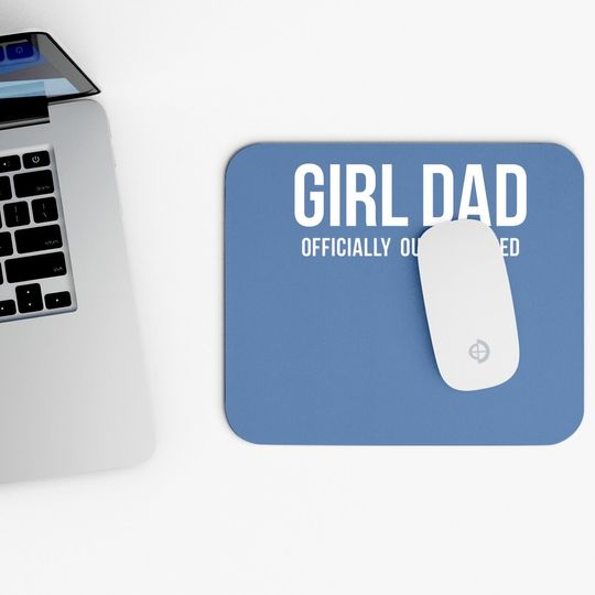Instant Message Girl Dad Offically Outnumbered - Short Sleeve Graphic Mouse Pad