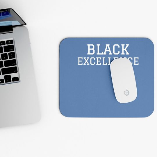 Black Excellence Black Power Mouse Pad White Print