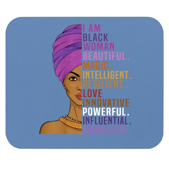 I Am Black Woman Black History Month Mouse Pad