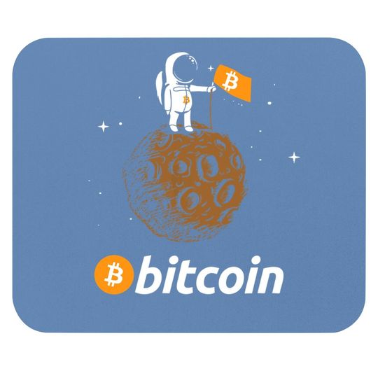 Bitcoin Btc Crypto To The Moon Mouse Pad Featuring Astronaut Mouse Pad