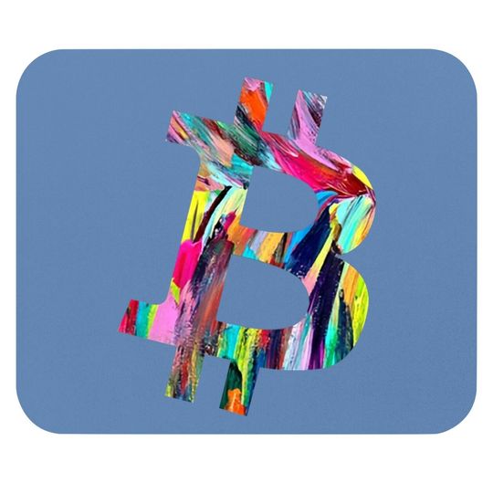 Painted Bitcoin Mouse Pad