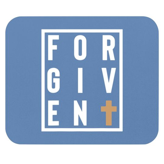 Forgiven Cross Jesus God Christian Faith Word Box Mouse Pad