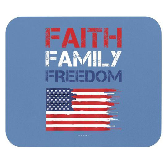 Faith Family Freedom - Patriotic Usa Mouse Pad - American Gift Mouse Pad