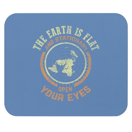 Flat Earth And Stationary Vintage Conspiracy Mouse Pad