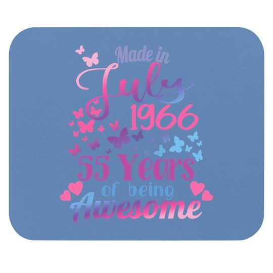 55th Birthday, July 1966, For Women, 55 Years Old, Awesome Mouse Pad