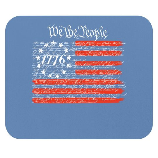 Country Life We The People American Flag Constitution Navy Blue Mouse Pad