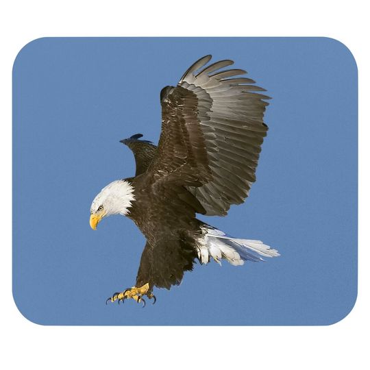 American Bald Eagle Swooping Photo Portrait Mouse Pad
