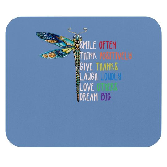 Motivation Inspiration Cute Dragonfly Mouse Pad