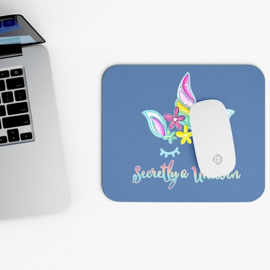Secretly A Unicorn Flowers And Horn Plus Size Mouse Pad