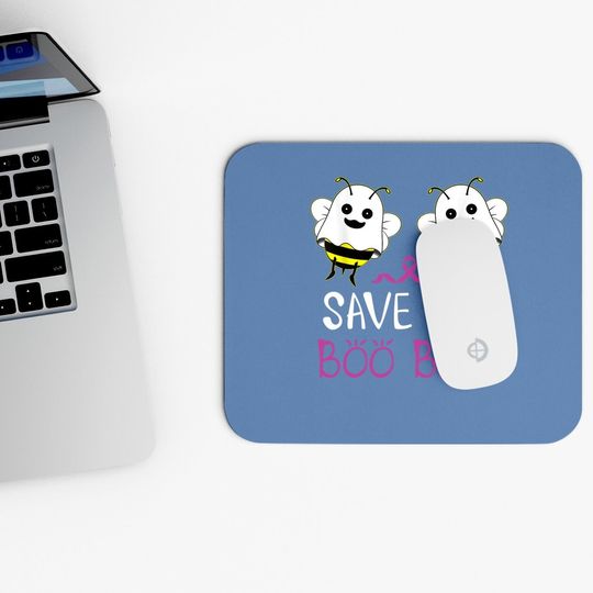 Save The Boo Bees Mouse Pad Breast Cancer Awareness Halloween Mouse Pad