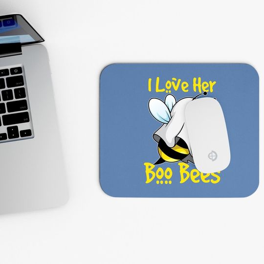 I Love Her Boo Bees Halloween Matching Couple Costume His Mouse Pad