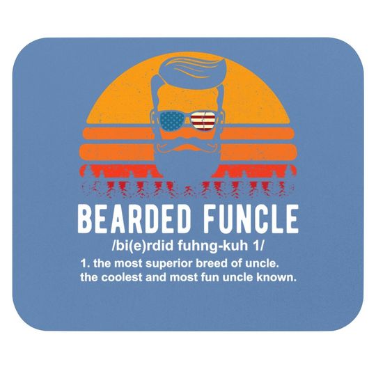 Bearded Funcle Definition Mouse Pad