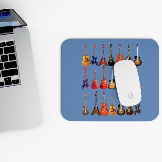 Cute Guitar Rock N Roll Musical Instruments Mouse Pad
