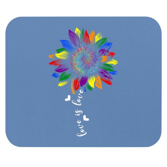 Sunflower Love Is Love Gay Mouse Pad
