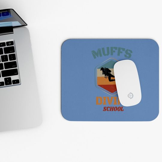 Muffs Diving School Retro Diving Lover Mouse Pad