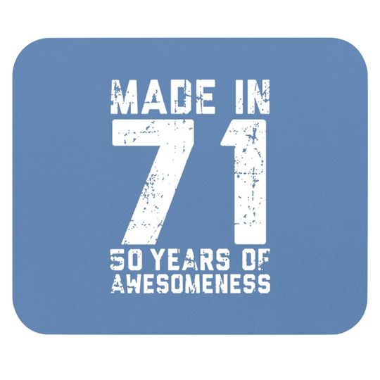 Wishcart Made In 71 50th Birthday Short Sleeve Mouse Pad