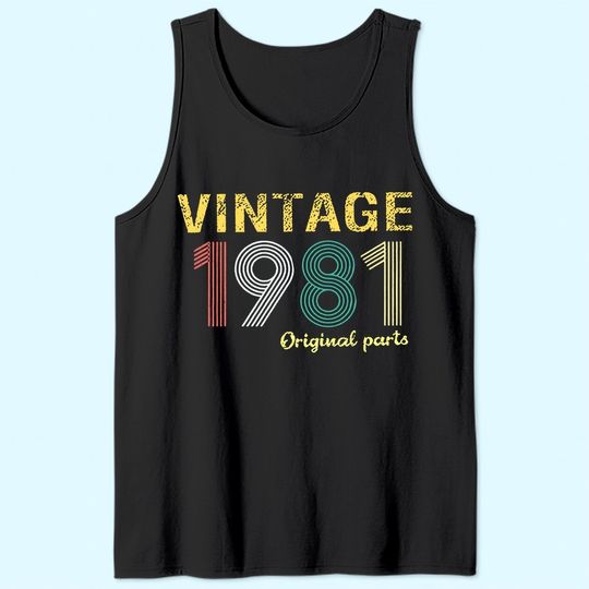 Vintage 1981 Original Parts Sleeveless T Shirt Unisex