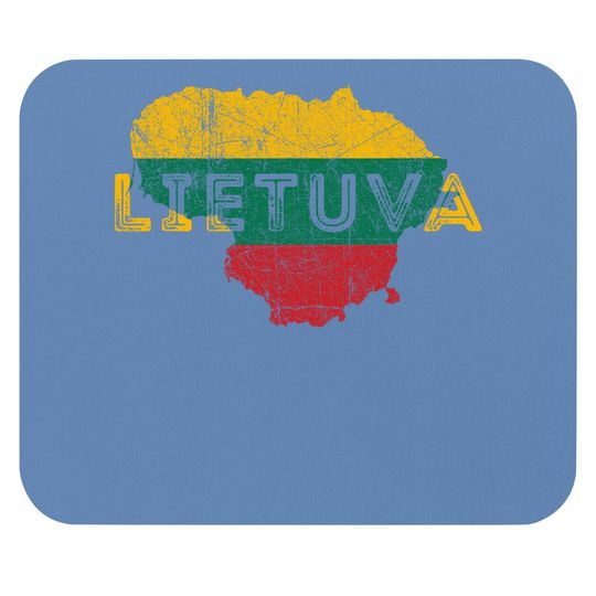 Lithuanian Map And Flag Souvenir  mouse Pad
