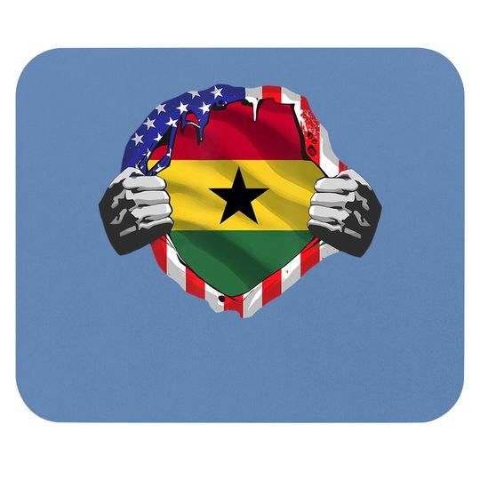 Ghana Roots Usa Flag Immigrant Mouse Pad