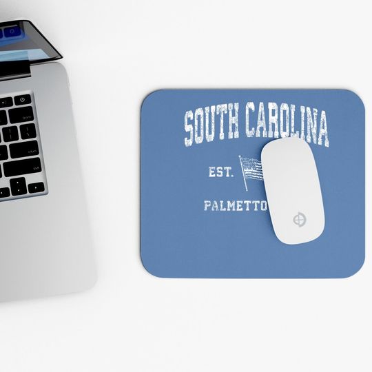South Carolina Sc Vintage Us Flag Sports Design Mouse Pad