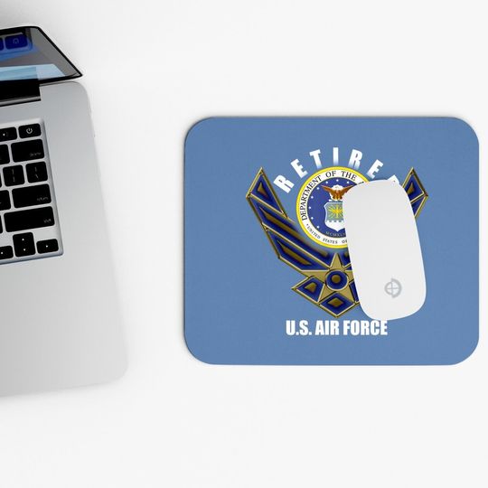 Retired Us Air Force Veteran Mouse Pad Retirement Mouse Pad