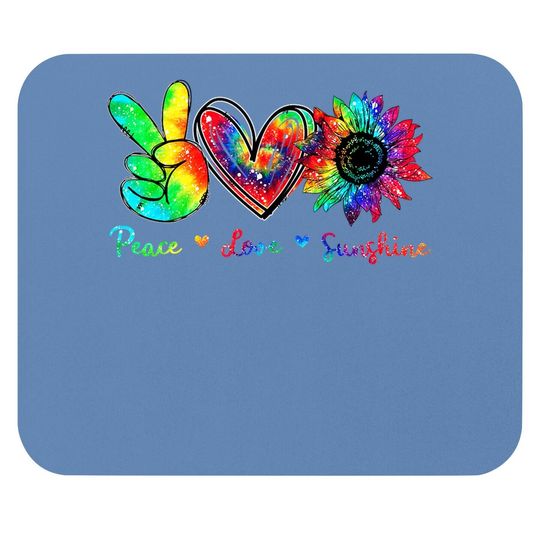 Peace Love Sunshine Sunflower Hippie Tie Dye Mouse Pad