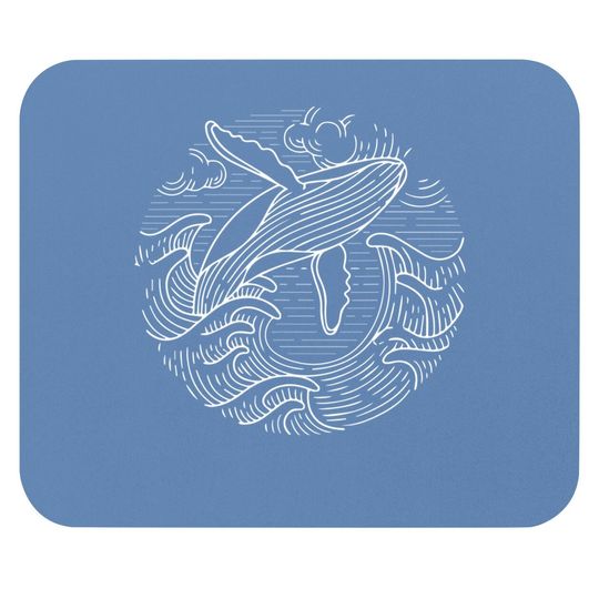 Ocean Waves Humpback Whale Mouse Pad
